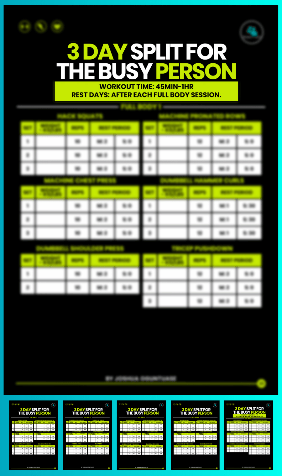 Free 3 Day Split Workout Guide for Busy People